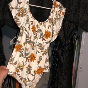 Off shoulder body suit